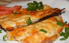 Скумбрия с картофелем под сырной корочкой