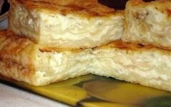 Простой пирог из лаваша с сыром и творогом