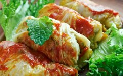 Постные голубцы с грибной заливкой