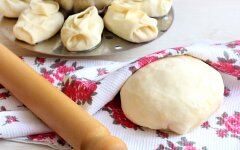 Тесто для мантов с минералкой на сметане
