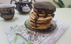 Классические панкейки на молоке