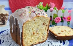 Творожный кулич с изюмом без опары