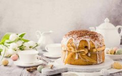 Пасхальный кулич с цукатами и изюмом в хлебопечке