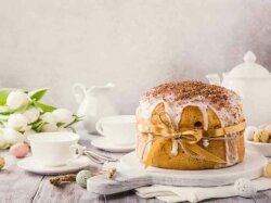 Пасхальный кулич с цукатами и изюмом в хлебопечке