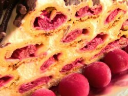 Торт «Монастырская изба» с вишней из готового слоеного теста