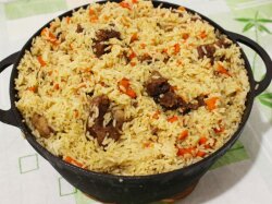 Плов из баранины с кунжутным маслом