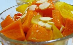 Запеченная тыква с зелеными яблоками