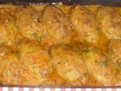 Ленивые голубцы из мясного фарша в томатном соусе