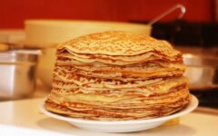 Ванильные блинчики на минералке