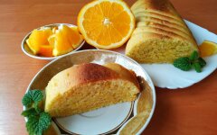 Постный кекс на апельсиновом соке