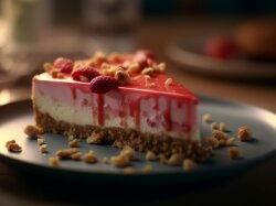 Чизкейк из печенья с клюквенным топпингом