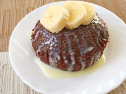 Шоколадно-банановый кекс в кружке без яиц за 5 минут