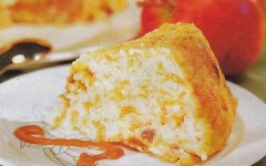 Творожная запеканка с кефиром и морковью