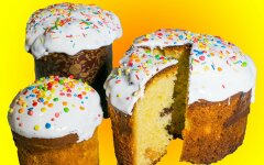 Пышный кулич с изюмом в хлебопечке