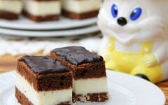 Шоколадный ломтик с молочным суфле