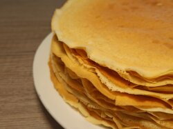 Тонкие блинчики на молоке с разрыхлителем