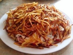 Салат «Блондинка» с ветчиной