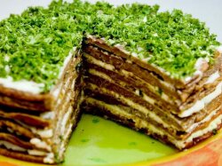 Классический печеночный торт с молоком