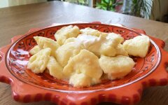 Простые галушки из хлеба