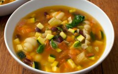 Итальянский суп «Минестроне» с овощами и фасолью