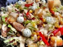 Салат «Ревнивец» с курицей и сыром