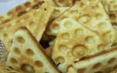 Ванильное печенье с майонезом на сковороде