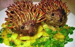 Мясные зразы «Веселые ежики» для детей