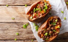 Порционный картофель с фаршем в духовке