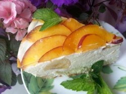 Творожный торт бланманже с фруктами