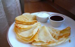 Тонкие кружевные блинчики на молоке и воде