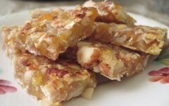 Лимонные батончики-мюсли с орехами