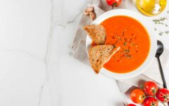 Постный суп-пюре из красной фасоли с картофелем