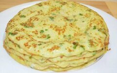 Блинчики из кабачка с петрушкой