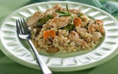 Классический ризотто с куриным филе и сыром