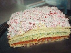 Закусочный торт «Рыбный» с горбушей