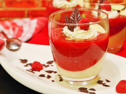 Сливочно-малиновая панна-котта