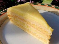 Нежный торт с творожным заварным кремом