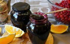Варенье из черной смородины и апельсинов без сахара
