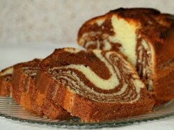 Мраморный кекс в духовке