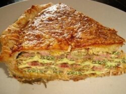 Слоеный пирог «Галета» с ветчиной