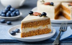 Морковно-апельсиновый пирог на молоке