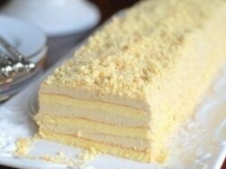 Торт бисквитный «Славянка» с халвой