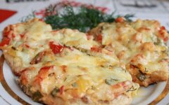 Куриное мясо с помидорами по-французски
