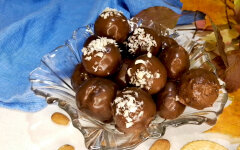 Тыквенные конфеты со сливочным сыром в шоколадной помадке