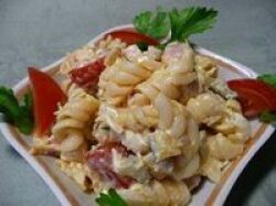 Салат с курицей и вареным окороком