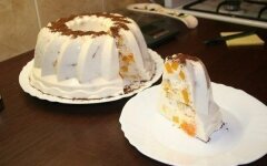 Легкий бланманже с фруктами