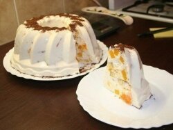 Легкий бланманже с фруктами