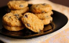 Творожно-овсяное печенье с яблоками и бананами
