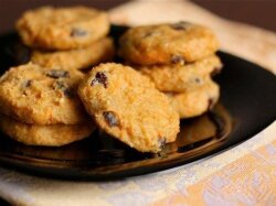 Творожно-овсяное печенье с яблоками и бананами