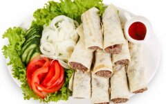 Люля-кебаб из баранины в лаваше в духовке